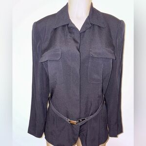 Ann Taylor Classy And Elegant Belted Black Blazer Size 8 New